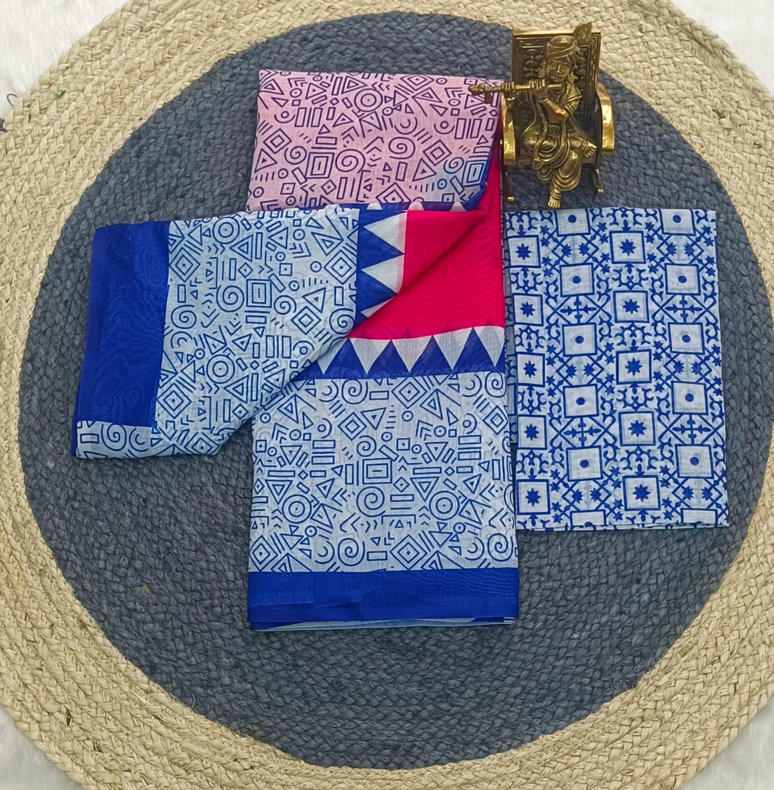VK 4245 Heavy Chanderi Cotton Printed Sarees Wholesale Market In Surat